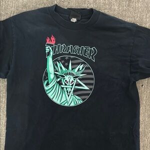 Thrasher Black Graphic T-Shirt